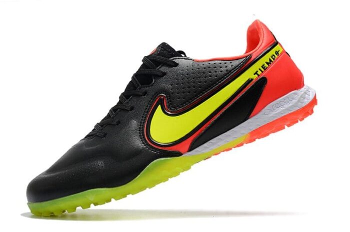 Nike React Tiempo Legend 9 Pro TF Mens Boots Black Yellow Red Football Boots
