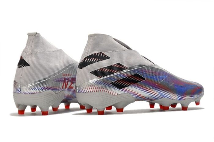 Adidas Nemeziz 19+ FG White Black Silver Bright Crimson Football Boots