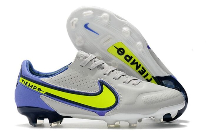 Nike Tiempo Legend 9 Elite FG Grey Fog Sapphire Volt Football Boots