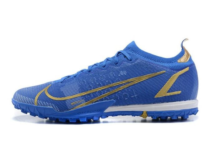 Nike Mercurial Vapor 14 Elite TF Blue Gold Football Boots