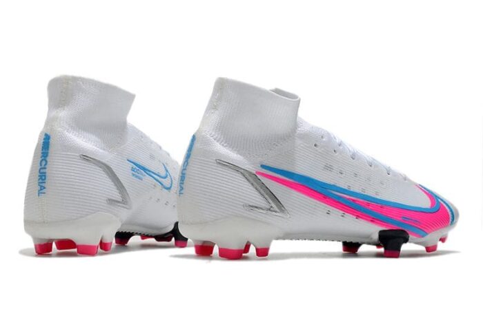 Nike Mercurial Superfly 8 Elite FG White Blue Pink Football Boots