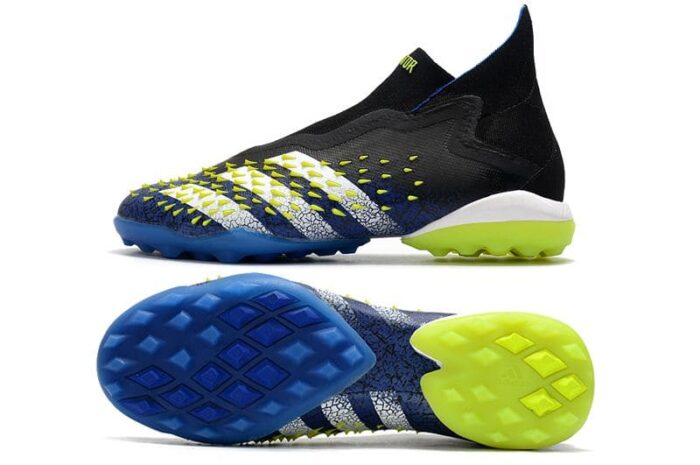 Adidas Predator Freak + TF - Black / Team Royal Blue / Solar Yellow / White Football Boots