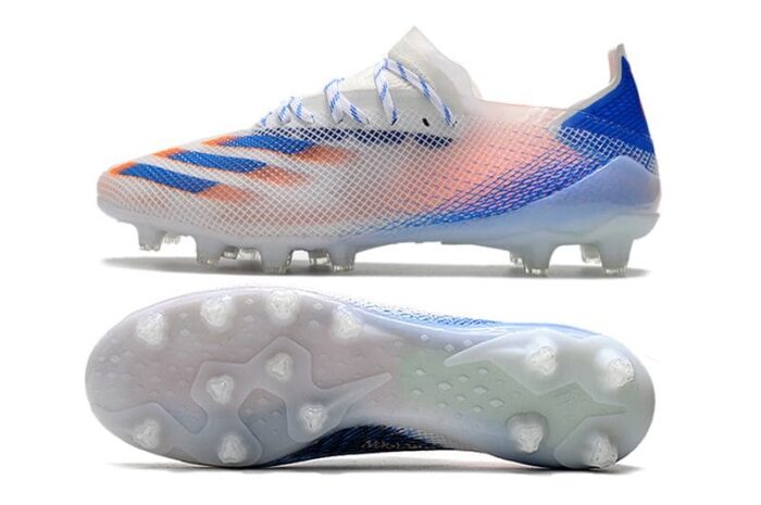 Adidas X Ghosted .1 AG White/Blue/Orange Soccer Cleats Football Boots