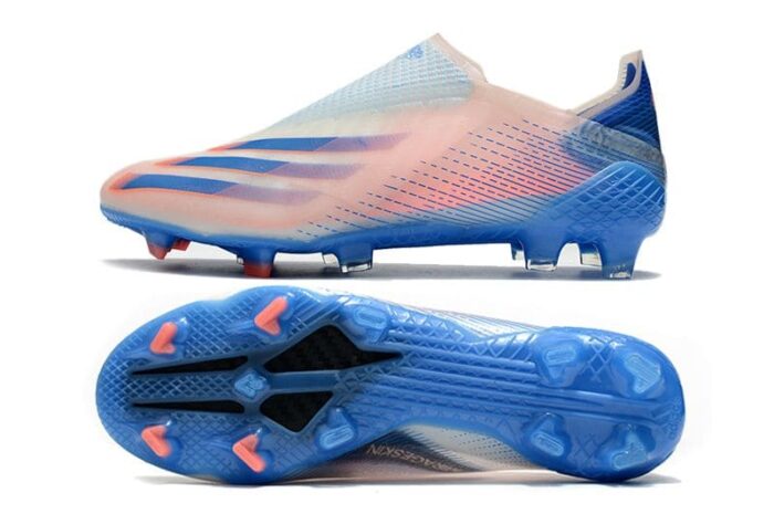 Adidas X Ghosted FG Blue Pink Whte Cleats Football Boots