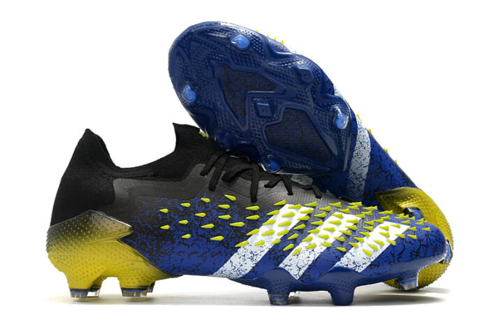 Adidas Predator Freak.1 Low FG - Blue/Core Black/White/Solar Yellow Football Boots