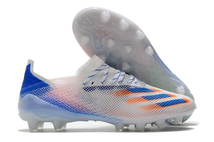Adidas X Ghosted .1 AG White/Blue/Orange Soccer Cleats Football Boots