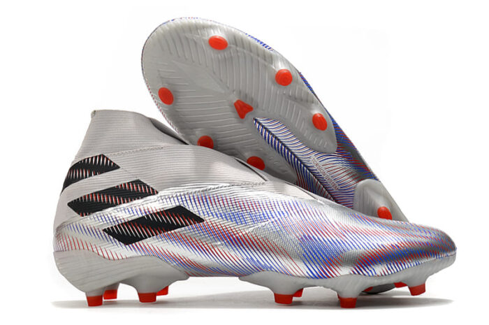 Adidas Nemeziz 19+ FG White Black Silver Bright Crimson Football Boots