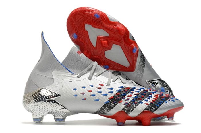 Adidas Predator Freak.1 FG Silver Metallic Core Black Team Royal Blue Football Boots