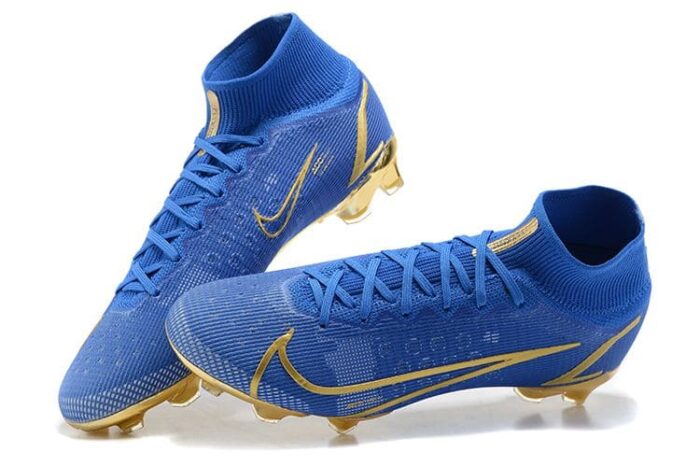 Nike Mercurial Superfly 8 Elite FG Blue Gold Fooball Boots