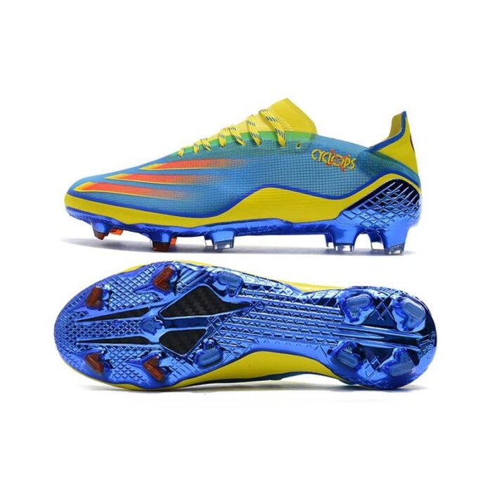 Adidas X Ghosted.1 FG X-Men Cyclops Cleats - Blue Red Vivid Yellow Football Boots