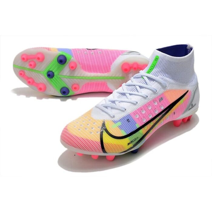 Nike Mercurial Superfly 8 Elite AG White Pink Football Boots