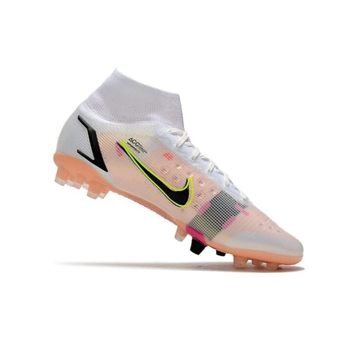 Nike Mercurial Superfly 8 Elite AG White Black Pink Football Boots