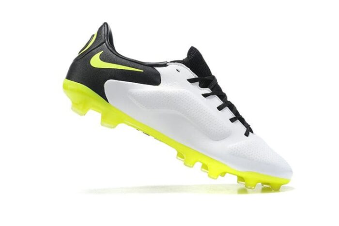 Nike Tiempo Legend 9 Elite FG White Dark Smoke Grey Black Yellow Strike Football Boots