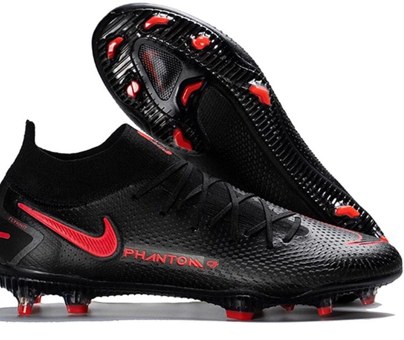 Nike Phantom GT Elite DF FG - Black/Chile Red/Dark Smoke Grey Football Boots