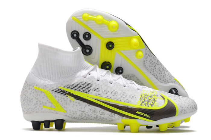 Nike Mercurial Superfly 8 Elite AG-PRO White Black Yellow Football Boots