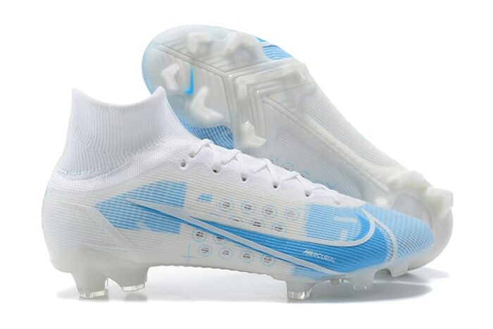 Nike Mercurial Superfly 8 Elite FG White Blue Football Boots