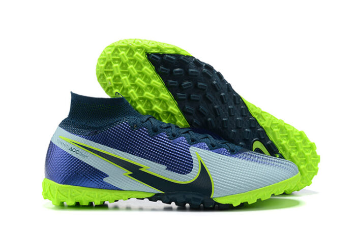 Nike Mercurial Superfly 7 Elite SE TF Green Black Blue Football Boots
