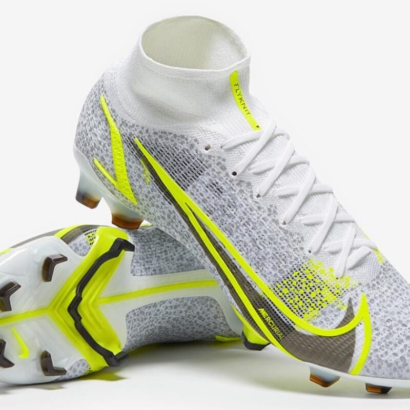 Nike Mercurial Superfly 8 Elite FG - White Black Metallic Silver Football Boots