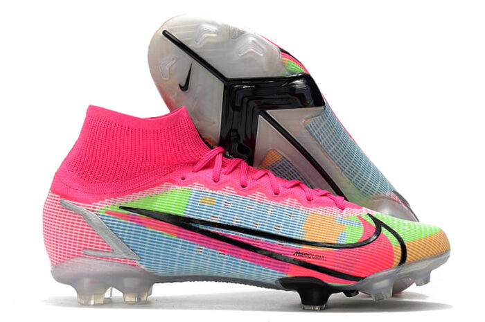 Nike Mercurial Superfly 8 Elite FG White Black Pink Mulitcolor Football Boots