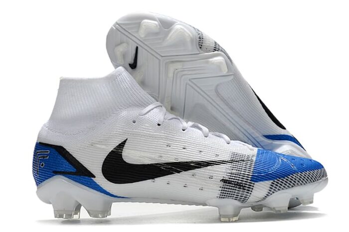 Nike Mercurial Superfly 8 Elite FG Firm Ground White Blue Football Boots