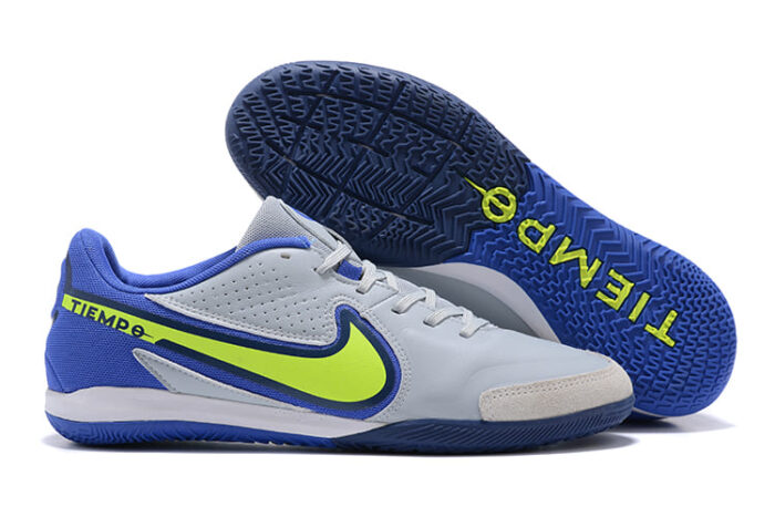 Nike Tiempo Legend 9 Pro IC - Grey Blue Yellow Football Boots