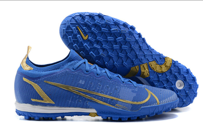 Nike Mercurial Vapor 14 Elite TF Blue Gold Football Boots