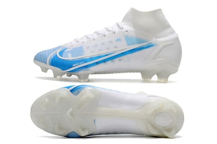 Nike Mercurial Superfly 8 Elite FG White Blue Football Boots