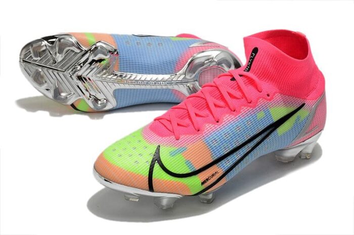 Nike Mercurial Superfly 8 Elite FG White Pink Black Multicolor Football Boots