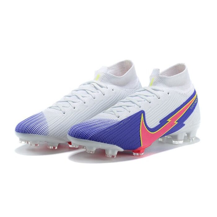 Nike Mercurial Superfly 7 Elite SE FG White Blue PInk Football Boots
